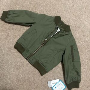 Carter's Water-Resistant Jacket. Olive Green color. Size 2T boys